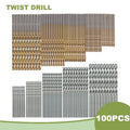 100-Piece Titanium HSS Drill Bit Set 1–3mm