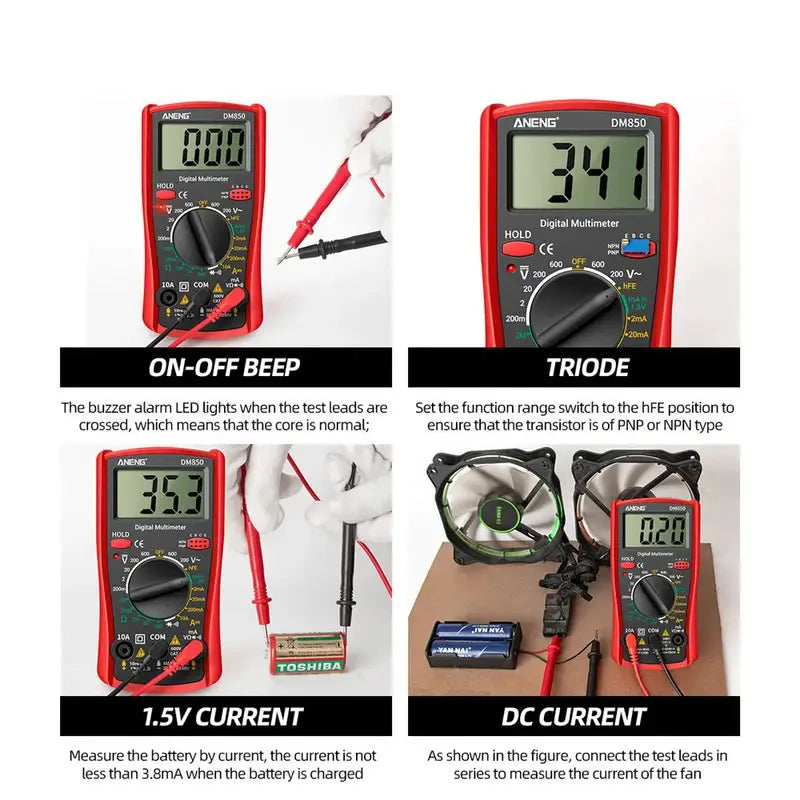 DM850 Professional Digital Multimeter – AC/DC Tester