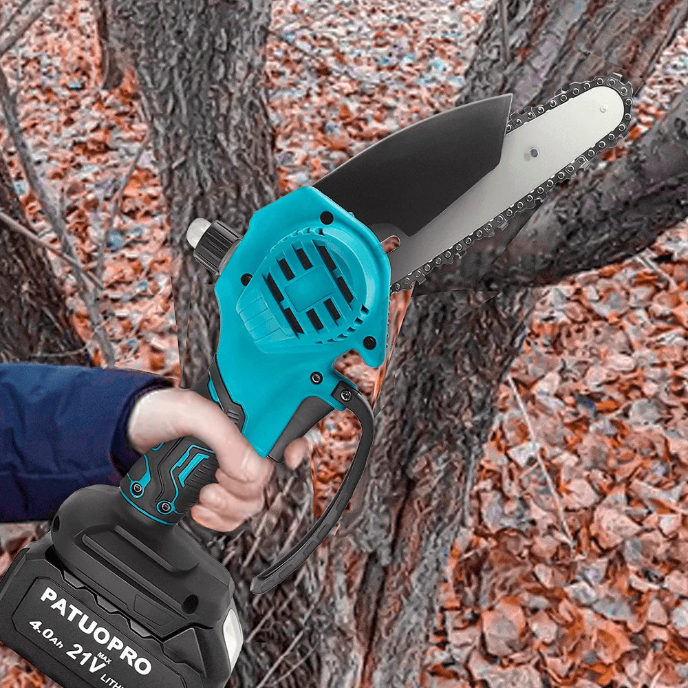 6-Inch Cordless Mini Chainsaw – Compatible with Makita 18V Batteries