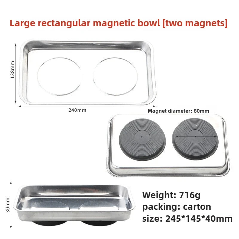 Magnetic Stainless Steel Parts Tray