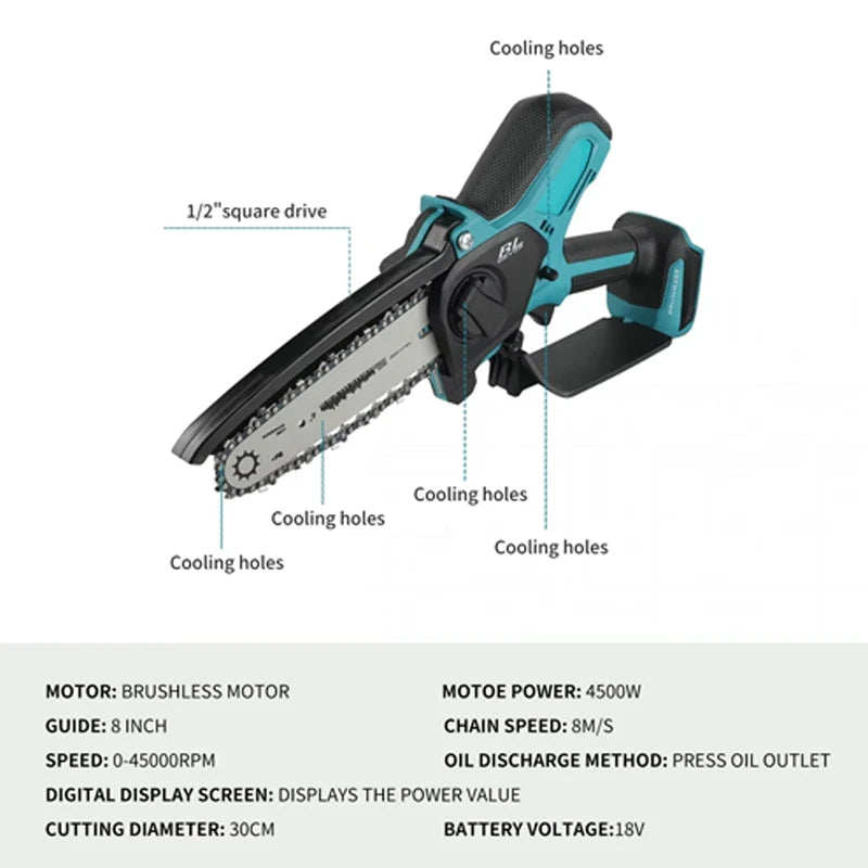 6-Inch Cordless Mini Chainsaw