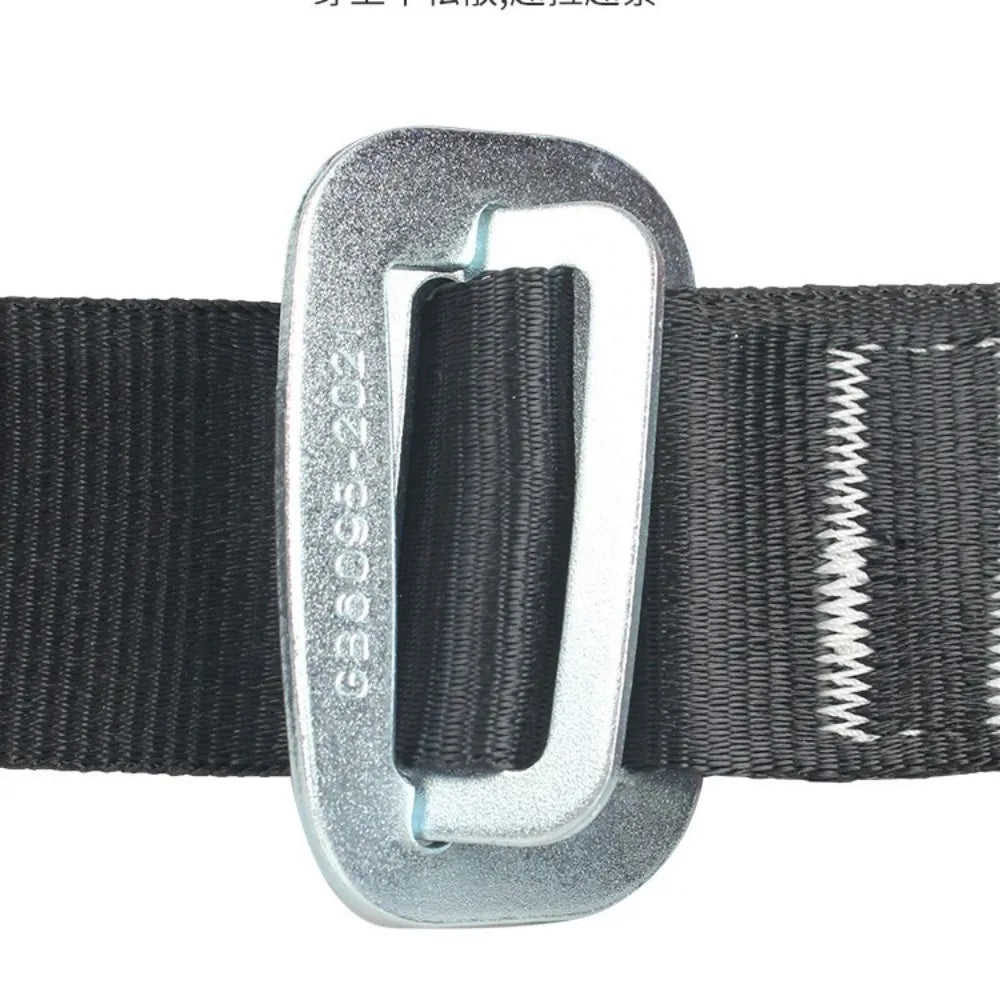 Professional 5-Point Full Body Safety Harness with Lanyard