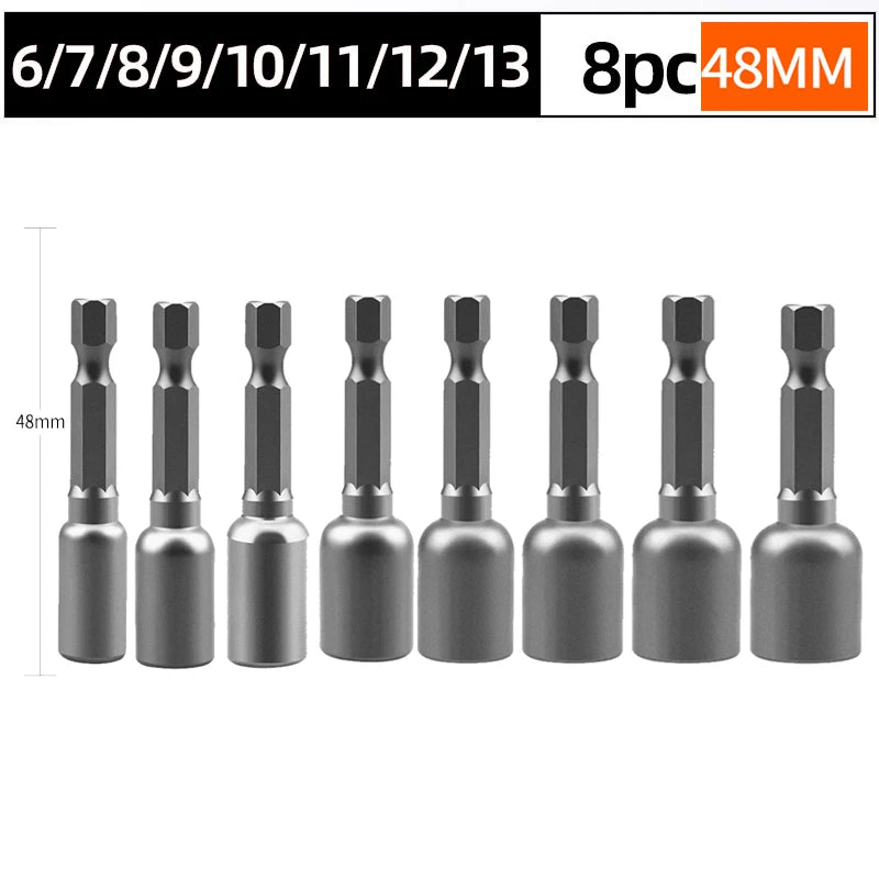 6–19mm Magnetic Nut Driver Bit Set