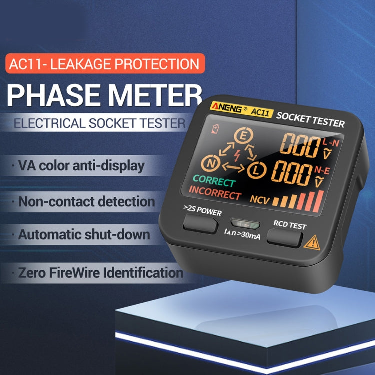 ANENG AC11 Digital Socket Tester — UK, EU or US Plug