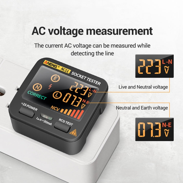 ANENG AC11 Digital Socket Tester — UK, EU or US Plug